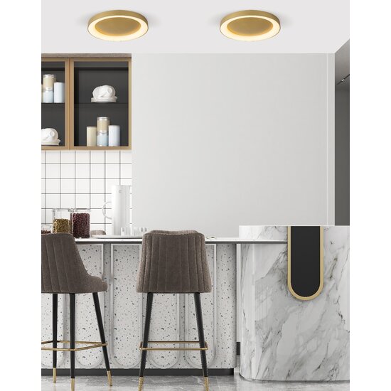 Homelighting Amaya SE LED 80 - Modern brushed gold ceiling LED lamp