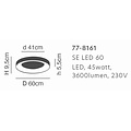 Homelighting Amaya SE LED 60 - Lámpara de techo de cobre moderna para una iluminación elegante