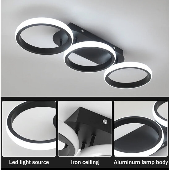 Homelighting Triplet SE LED 52 - Moderner Deckenleuchte mit 3 Lichtstimmungen