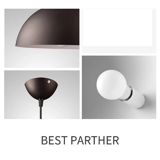 Homelighting Campana SE21-BL-40 - Lampe suspendue industrielle élégante pour tous les espaces