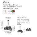 Homelighting Cozy SE21-WGBB-100 - Lámpara de techo moderna y elegante