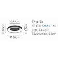 Homelighting Amaya SE LED 60 - Modern black ceiling lamp for any space
