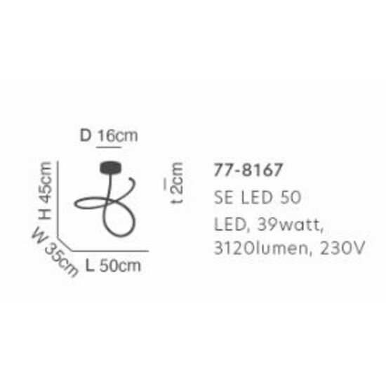 Homelighting Krishna SE LED 50 - Moderne schwarze Deckenlampe für stilvolle Beleuchtung