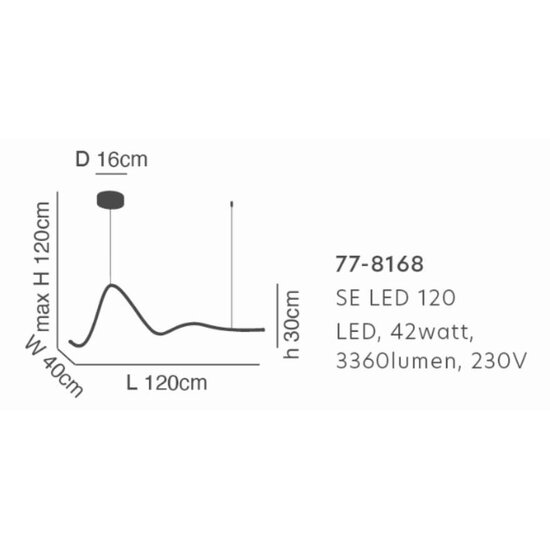 Homelighting Krishna SE LED 120 - Lámpara colgante negra moderna para una iluminación elegante