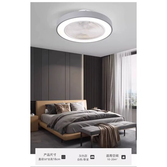 Homelighting Marco SE LED F50 - Moderne ventilator met slimme bediening