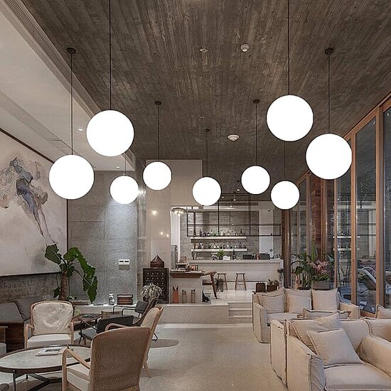 Homelighting Alessia SE1140-1-OP - Handmade White Opal Pendant Lamp