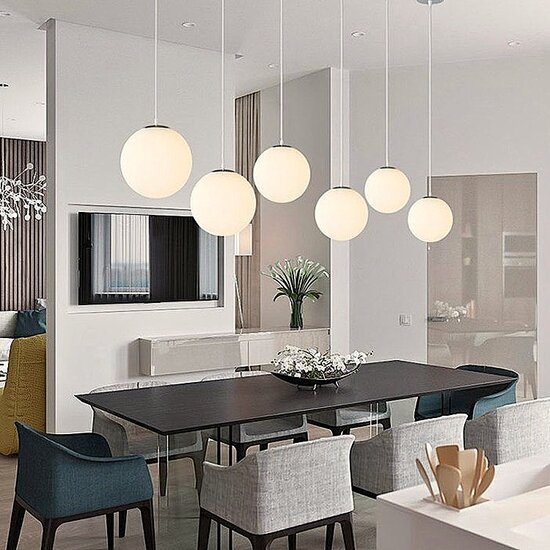 Homelighting Alessia SE1140-1-OP - Handmade White Opal Pendant Lamp