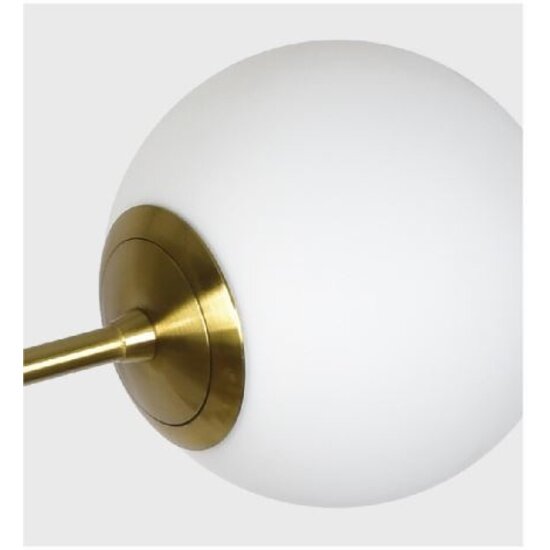Homelighting Prato SE 110-20 - Elegante lámpara colgante dorada con vidrio opalino