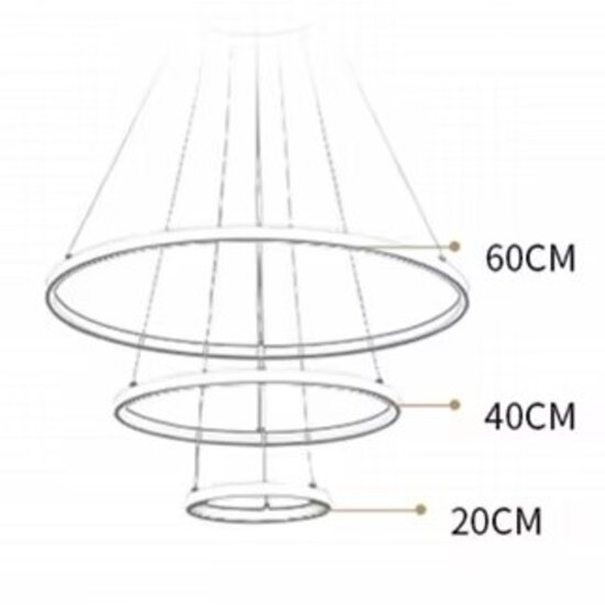 Homelighting Damita SE LED 60 60-40-20x100cm 70W - Diseño moderno para una iluminación elegante