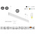 Masterlighting Homelighting MP27.70P-087-H-3-O-OF-WH 27.5x70mm 87cm