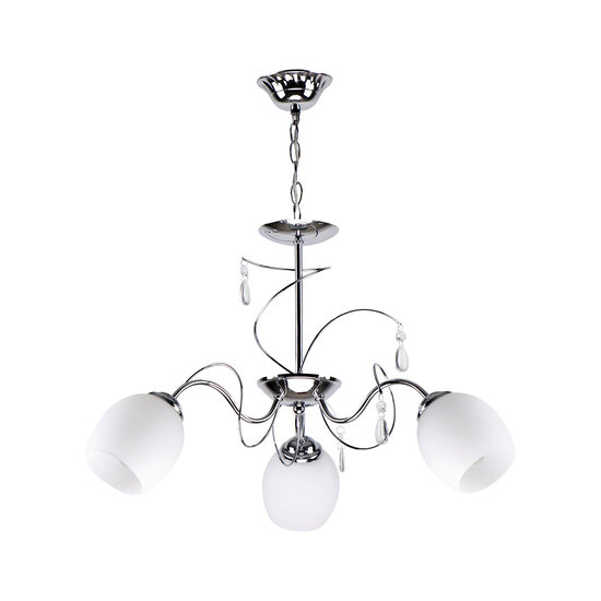 Homelighting Ferrow KQ 2221/3 - Elegante lámpara colgante de metal con vidrio opal