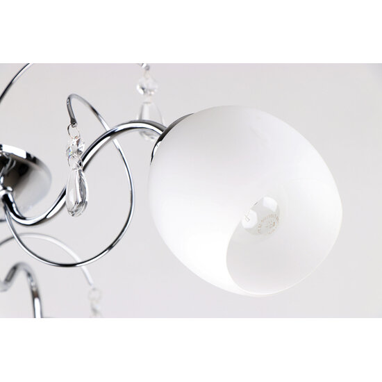 Homelighting Ferrow KQ 2221/3 - Elegante metalen hanglamp met opaal glazen
