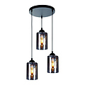 Homelighting Smog KQ 8877-3A - Lámpara colgante elegante con vidrio ahumado