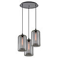 Homelighting Feint SE21-SM-19-30-3BL - Suspension en verre fumé moderne pour un éclairage élégant