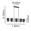 Homelighting Adept SE21-NM-120-SH1 - Modern pendant lamp for stylish lighting