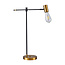 Homelighting SE21-GM-36 ADEPT GOLD MATT & BLACK TABLE LAMP - Create a stylish atmosphere in your home