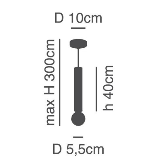 Homelighting Adept Tube SE21-BL-5 - Lampe suspendue moderne pour un éclairage stylé