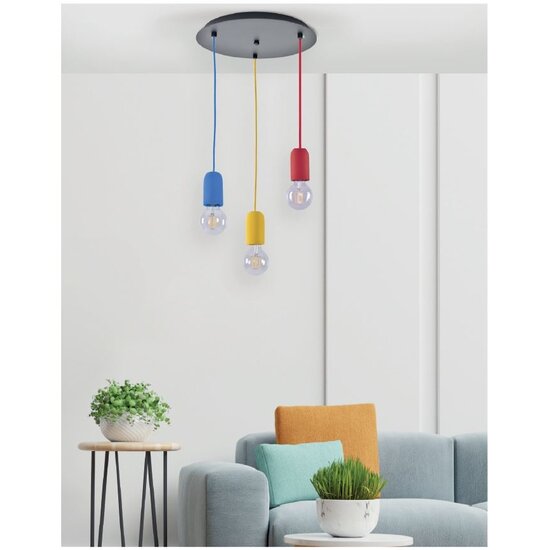 Homelighting Iris SE 149-YE - Moderne cement hanglamp in geel