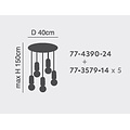 Homelighting Iris SE 149-5 - Lámpara colgante de cemento moderna para una iluminación elegante