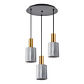 Homelighting Adept Tube SE21-GM-4-3BL-GL1 - Lámpara colgante moderna para una iluminación elegante
