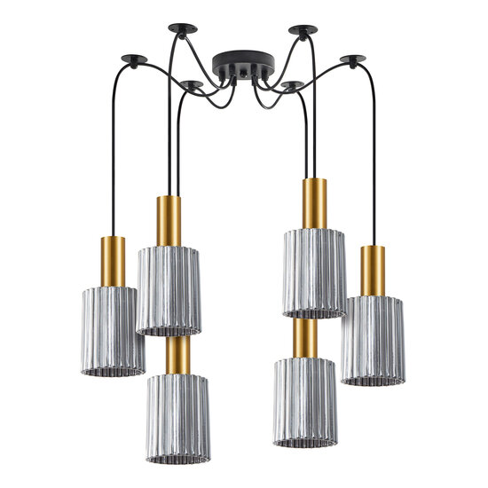 Homelighting Adept Tube SE21-GM-4-BL6-GL1 - Moderne hanglamp voor sfeervolle verlichting
