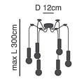 Homelighting Adept Tube SE21-GM-4-BL6 - Modern pendant lamp for stylish lighting