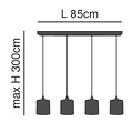 Homelighting Adept Pendat SE21-BL-B10-4BL-SH2 - Stilvolle Pendelleuchte für jeden Raum