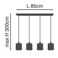 Homelighting Adept Pendat SE21-BL-B10-4BL-SH2 - Stylish pendant lamp for any space