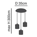 Homelighting Adept SE21-BL-B10-3BL-MS1 - Stylish pendant lamp for any space