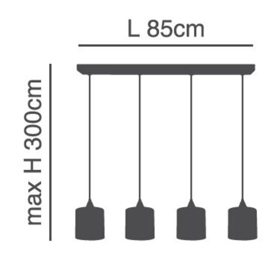 Homelighting Adept SE21-BL-B10-4BL-MS1 - Stijlvolle hanglamp voor elke ruimte