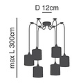 Homelighting Adept SE21-BL-B10-BL6-MS1 - Stijlvolle hanglamp voor elke ruimte
