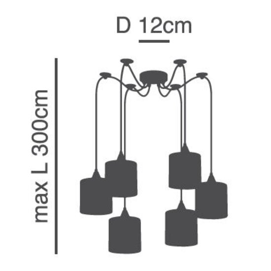 Homelighting Adept SE21-BL-B10-BL6-MS1 - Lámpara colgante elegante para cualquier espacio