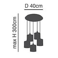 Homelighting Adept SE21-BL-B10-BL5-MS1 - Elegant pendant lamp for any space