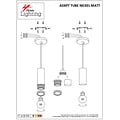Homelighting Adept Tube SE21-NM-4-GL2-NM3 - Modern pendant lamp for stylish lighting