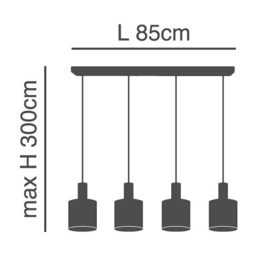 Homelighting Adept Flex SE21-NM-4-4BL-MS123 - Design moderne pour chaque espace