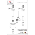 Homelighting Adept Tube SE21-NM-4-NM3-MS1 - Lampe suspendue moderne pour un éclairage élégant