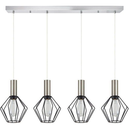 Homelighting Adept Tube SE21-NM-4-4NM-GR1 - Lámpara colgante industrial elegante para cualquier espacio