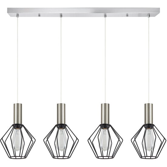 Homelighting Adept Tube SE21-NM-4-4NM-GR1 - Stylish industrial pendant lamp for any space