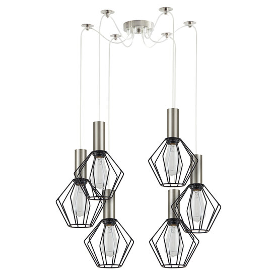 Homelighting Adept Tube SE21-NM-4-NM6-GR1 - Stilvolle industrielle Pendelleuchte für jeden Raum