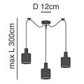 Homelighting Adept Tube SE21-NM-4-NM3-SH3 - Modern pendant lamp for stylish lighting