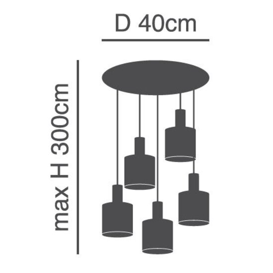 Homelighting Adept Tube SE21-NM-4-5NM-SH1 - Lámpara colgante moderna para una iluminación elegante