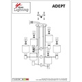 Homelighting Adept SE21-BL-100-SH2 - Moderne hanglamp voor sfeervolle verlichting