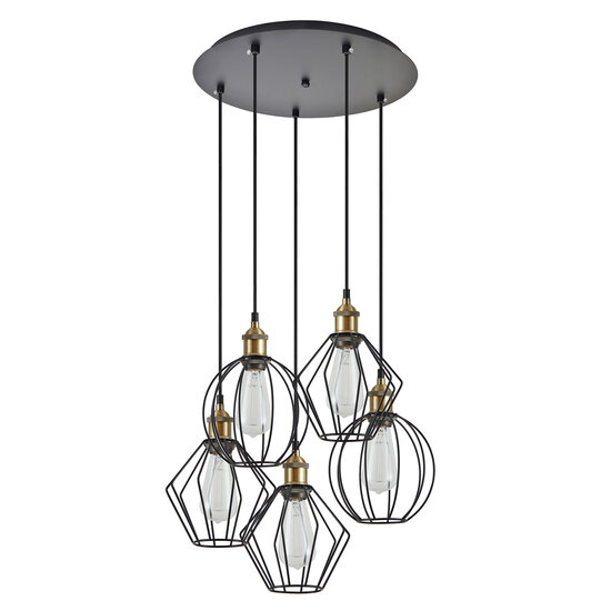 Homelighting Magnum Flex SE21-BR-10-5BL-GR12 - Lámpara colgante industrial elegante para cualquier espacio