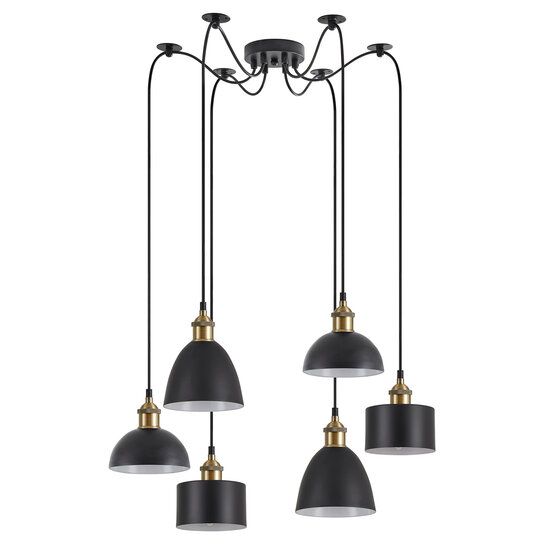 Homelighting Magnum Flex SE21-BR-10-BL6-MS12 - Lámpara colgante moderna para una iluminación elegante