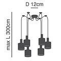 Homelighting Adept Flex SE21-BL-B10-BL6-SH123 - Moderne Pendelleuchte für stilvolle Beleuchtung