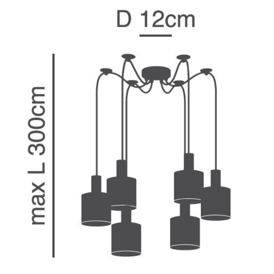 Homelighting Adept Flex SE21-BL-B10-BL6-SH123 - Suspension moderne pour un éclairage élégant