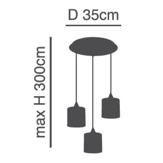 Homelighting Adept Flex SE21-BL-B10-3BL-SH123 - Lámpara colgante moderna para una iluminación elegante