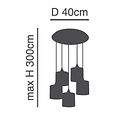 Homelighting Adept Flex SE21-BL-B10-5BL-MS123 - Moderne Pendelleuchte für stilvolle Beleuchtung