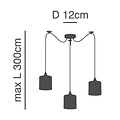 Homelighting Adept Flex SE21-BL-B10-BL3-MS123 - Lámpara colgante moderna para una iluminación elegante