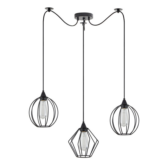 Homelighting Adept Flex SE21-BL-B10-BL3-GR12 - Stilvolle industrielle Pendelleuchte